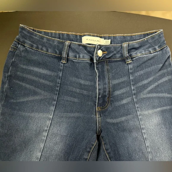 Blue Boot Leg Tahari Dark Blue Jeans - Picture 4 of 8